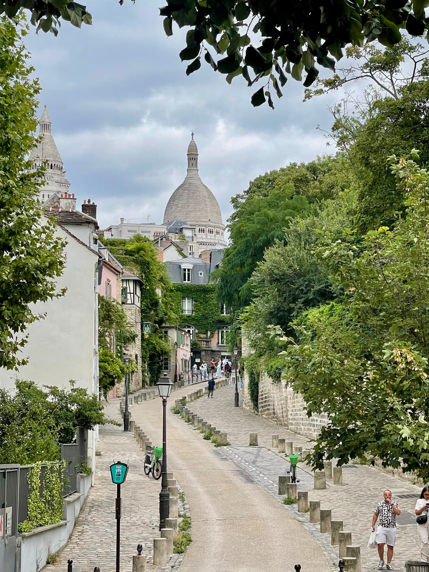 Montmartre lanes rising to Sacré-Cœur
