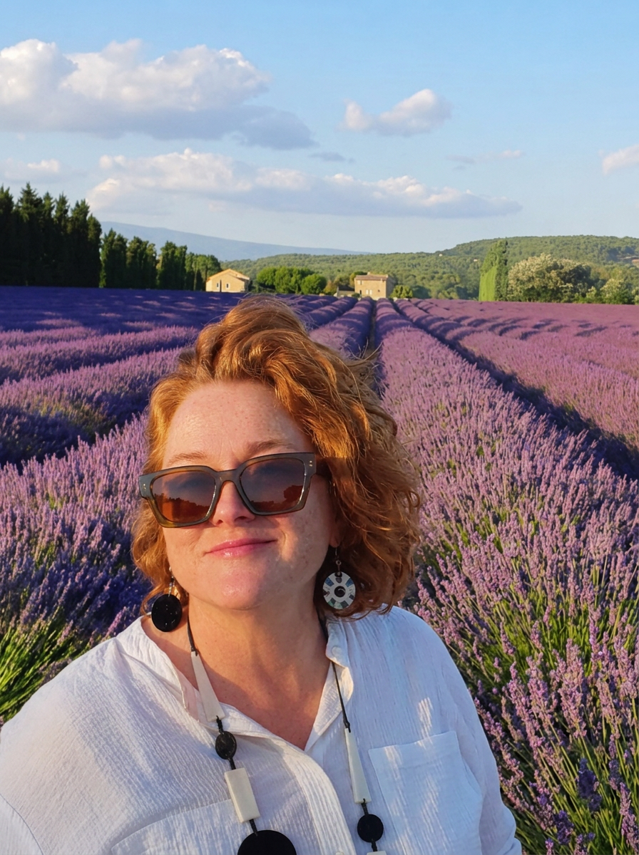 Jamie Leigh in a lavender field
