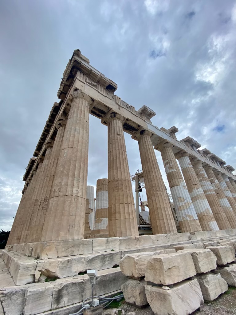 The Parthenon columns, Athens Acropolis